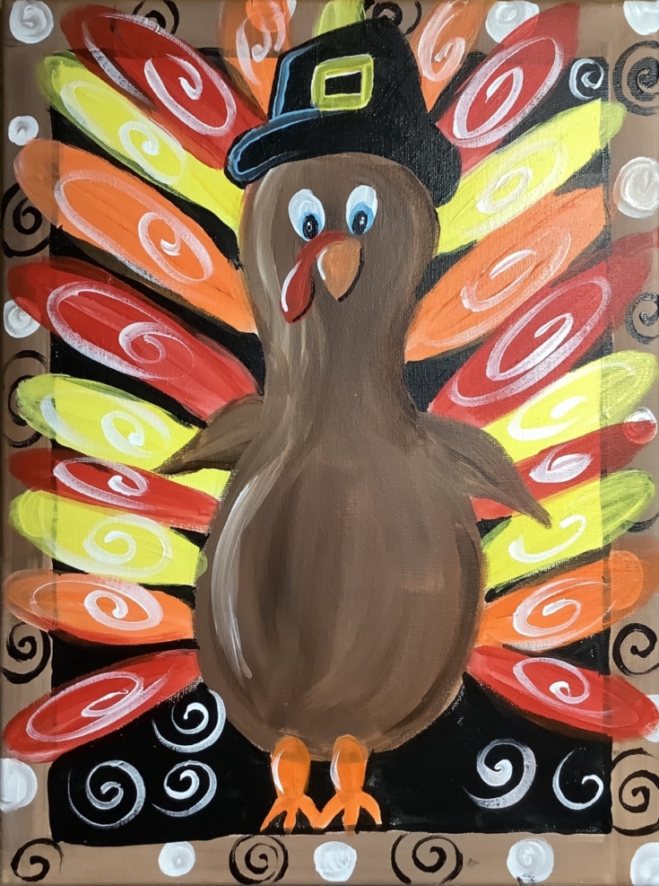 How To Paint A Turkey On Canvas