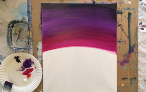 How To Paint A Flamingo Christmas Sunset - Step By Step Painting
