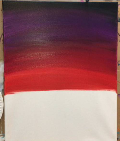 How To Paint A Flamingo Christmas Sunset - Step By Step Painting