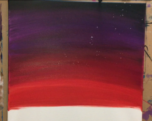 How To Paint A Flamingo Christmas Sunset - Step By Step Painting