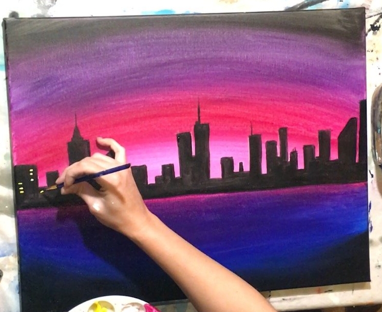 Cityscape painting