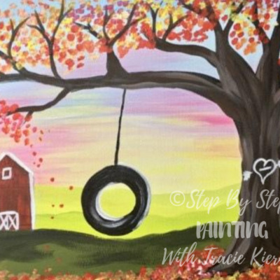 How To Paint Fall Tire Swing