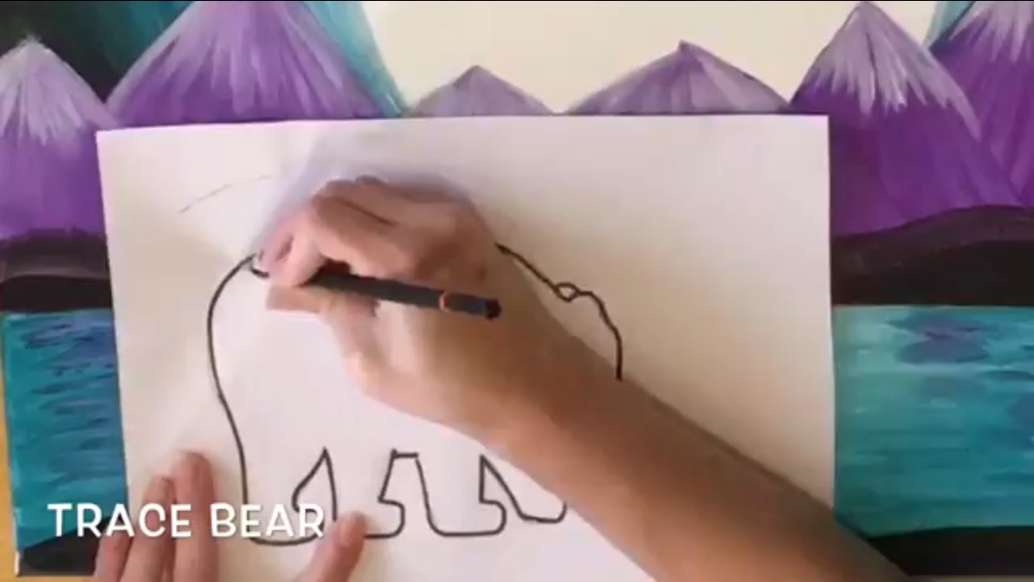 Bear painting traceable 