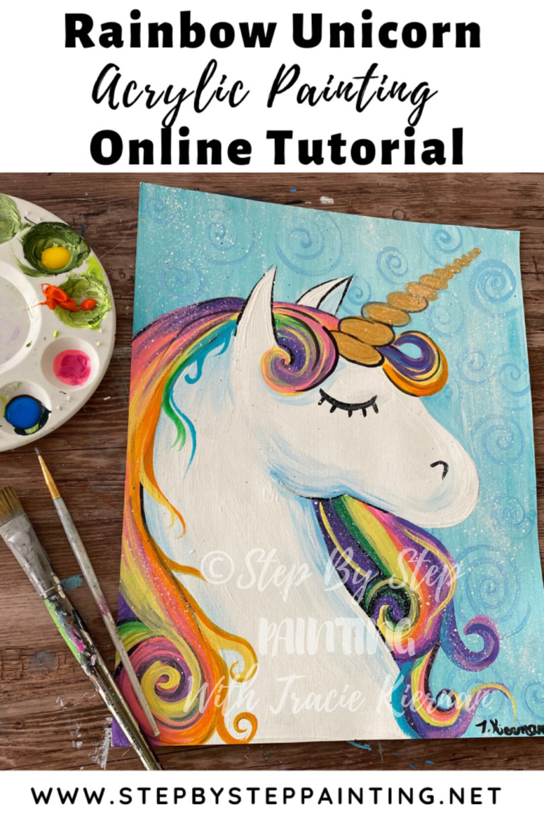 How To Paint A Rainbow Unicorn - Easy Step By Step Painting