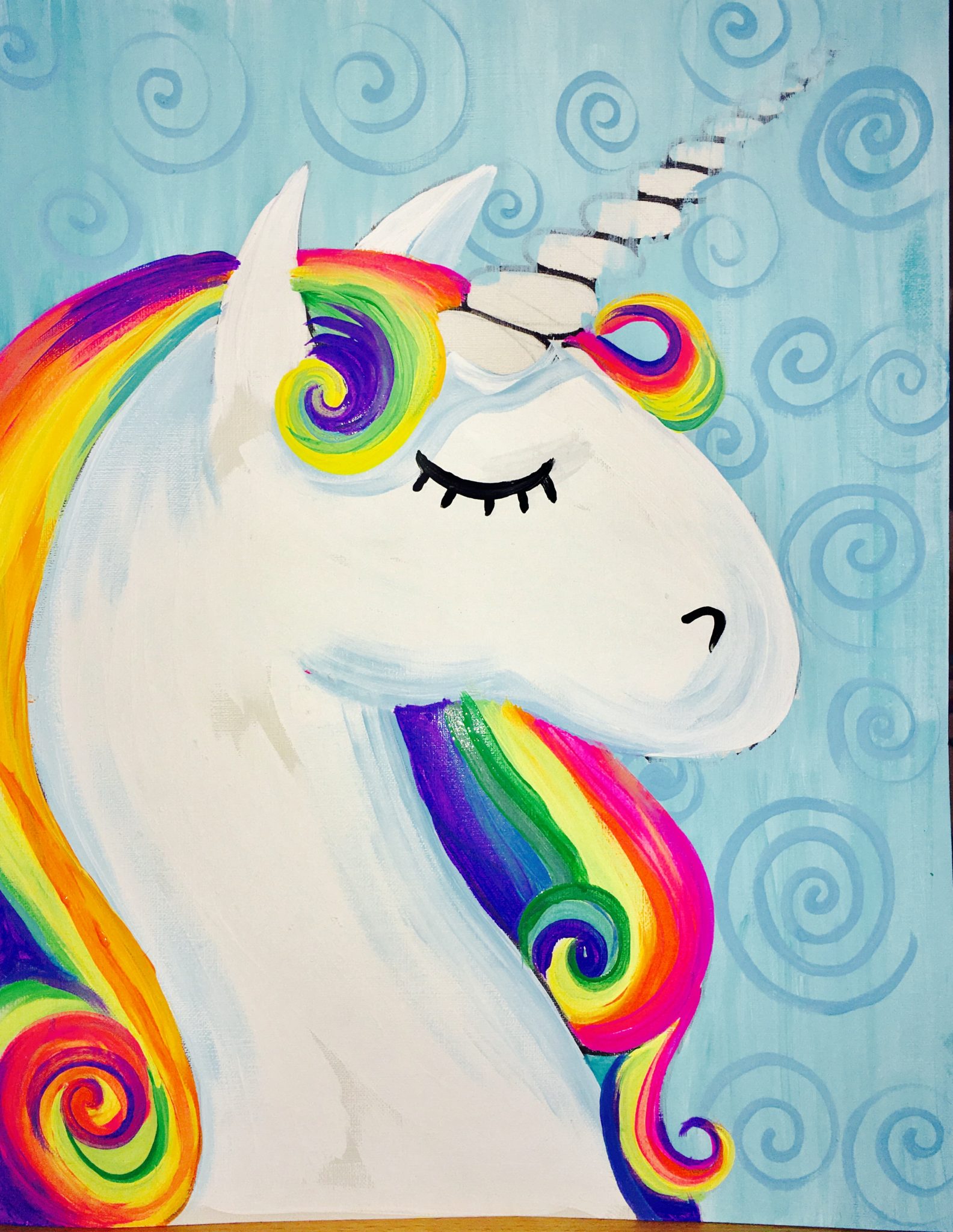 How To Paint A Rainbow Unicorn - Easy Step By Step Painting