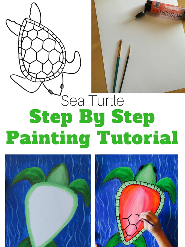 Sea turtle painting