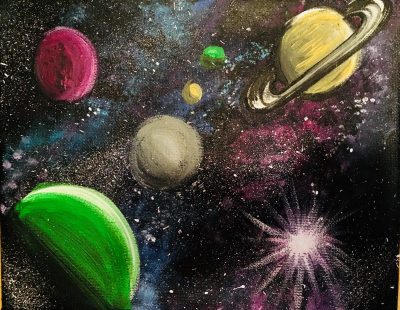 paint in the solar system drawing