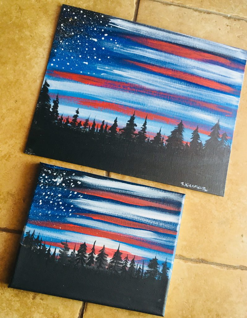 How To Paint American Flag Sky - Step By Step Painting