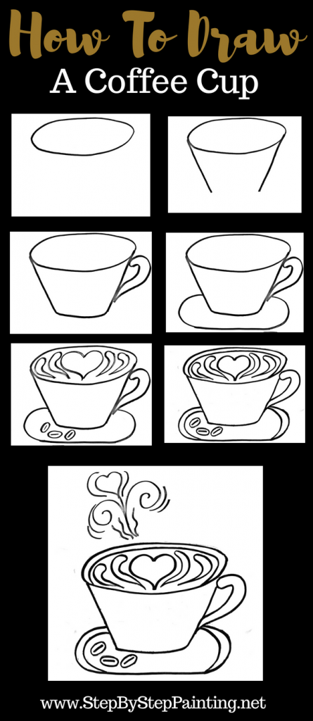 How to draw a coffee cup