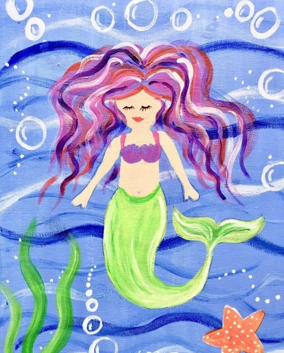 Cute Mermaid Painting
