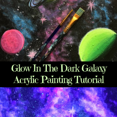 How To Paint A Galaxy - Glow In The Dark Acrylic Painting - Art 'N Glow