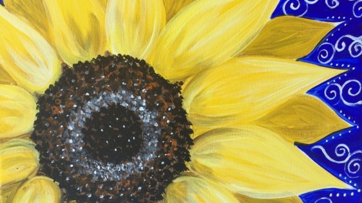 How To Paint A Sunflower - Step By Step Painting - Tutorial