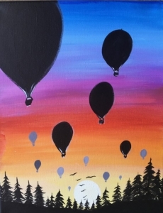 Hot Air Balloon Sunset