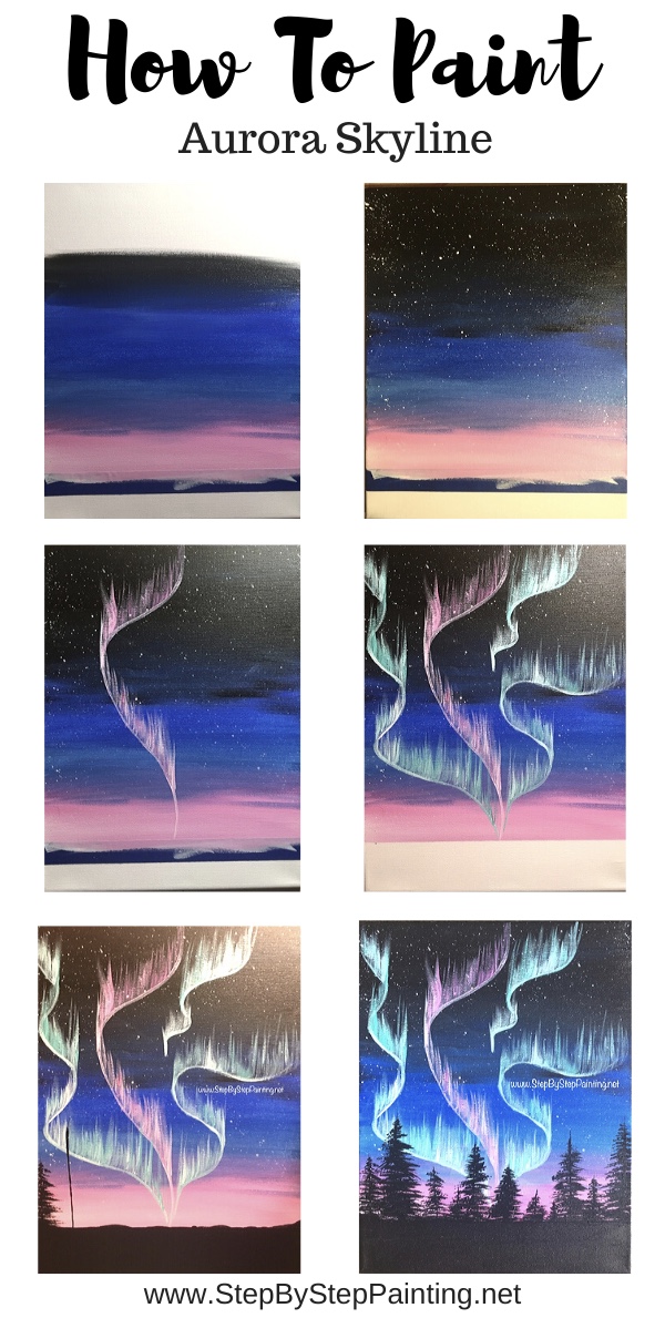 How to paint Northern lights
