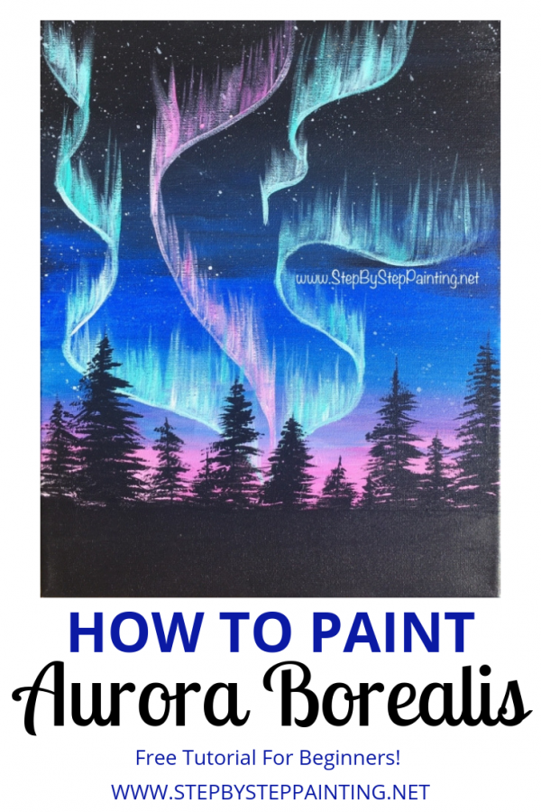 How to paint Northern Lights Step By Step Painting