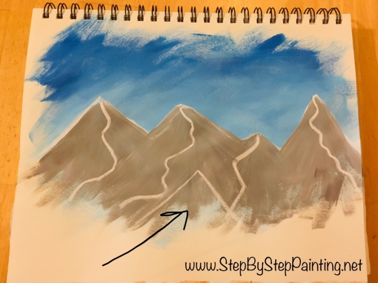 How To Paint Easy Mountains - Step By Step Acrylic Painting Tutorial