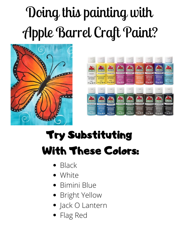 Butterfly painting with craft paints