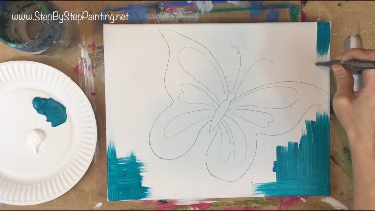 Butterfly Painting - How To Paint A Butterfly In Acrylics - Step By Step