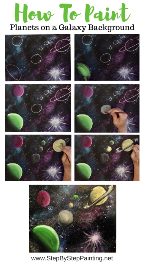 Planets Painting - Acrylic Painting Tutorial Step By Step