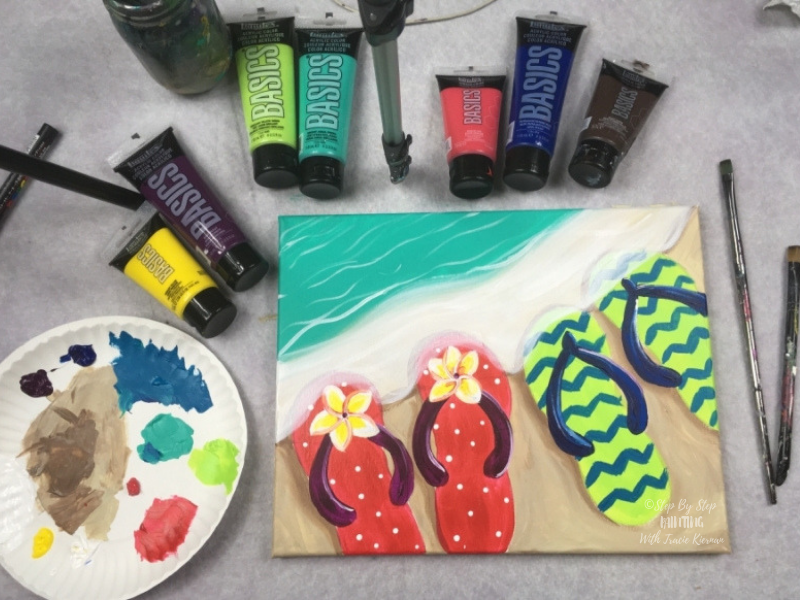 How To Paint Flip-Flops On The Shore - Tracie Kiernan - Step By Step ...