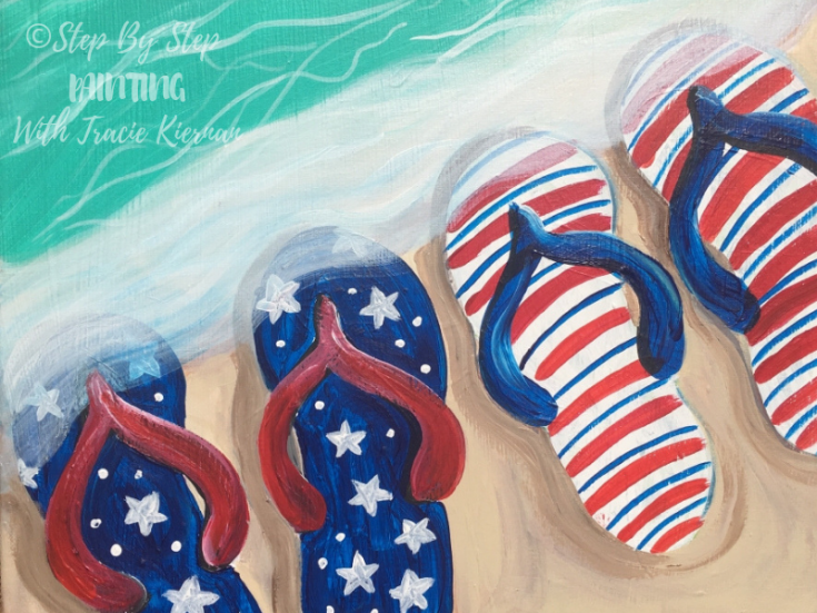 Patriotic Flip-Flops Painting