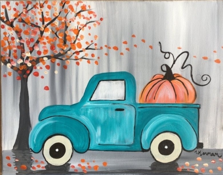 How To Paint A Vintage Pumpkin Truck