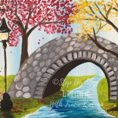 How To Paint An Autumn Bridge