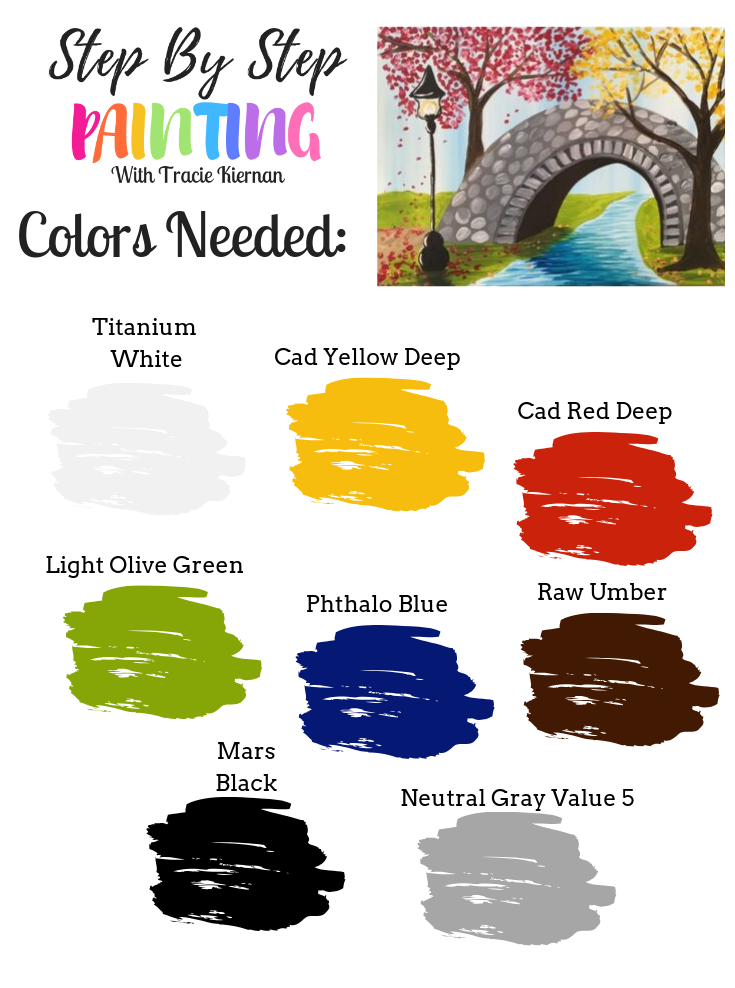 color palette list of colors for bridge painting