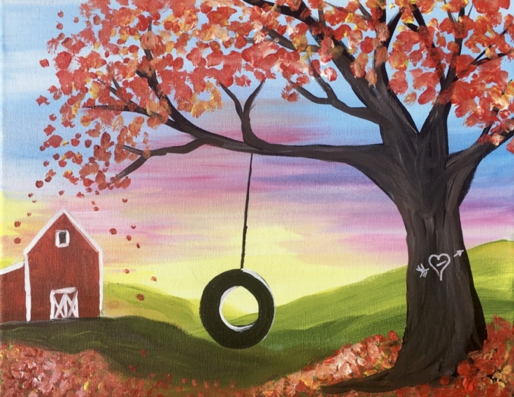 How To Paint Fall Tire Swing