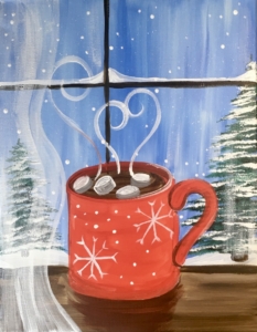 How To Paint Hot Cocoa Window