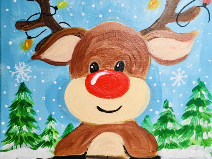 How To Paint A Cute Rudolph Tracie Kiernan Step By Step Painting