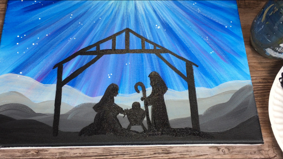 Nativity Silhouette Painting - Tracie Kiernan - Step By Step Painting