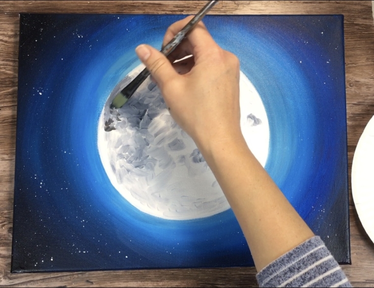 How To Paint A Moon - Step By Step Beginner Acrylic Tutorial