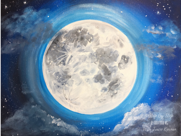 Moon Painting Step By Step Acrylic Painting Tutorial With Pictures