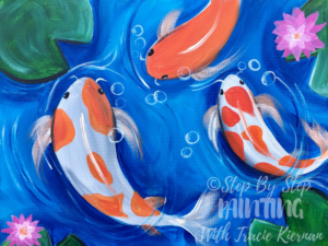 Koi fish painting