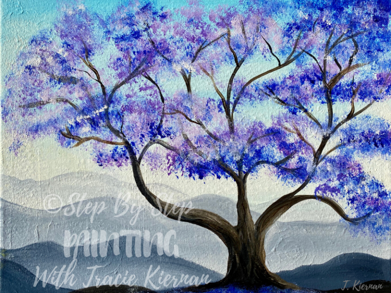 Jacaranda Tree Painting Tracie Kiernan Step By Step Painting