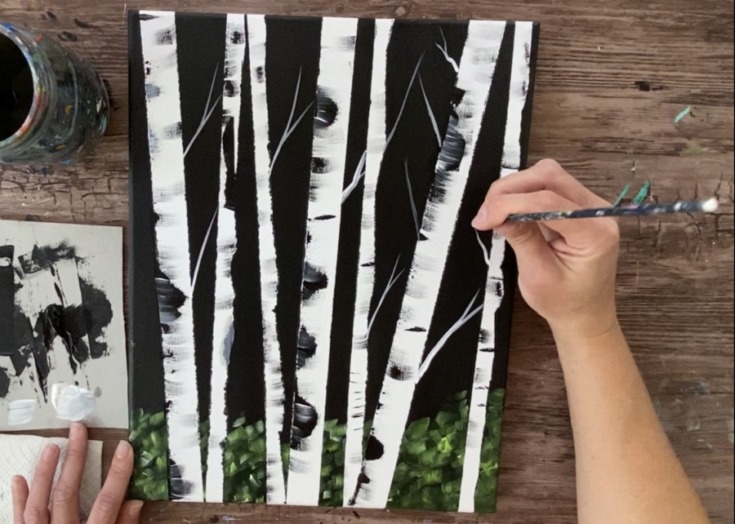 How To Paint Birch Trees - Easy Step By Step Painting Tutorial
