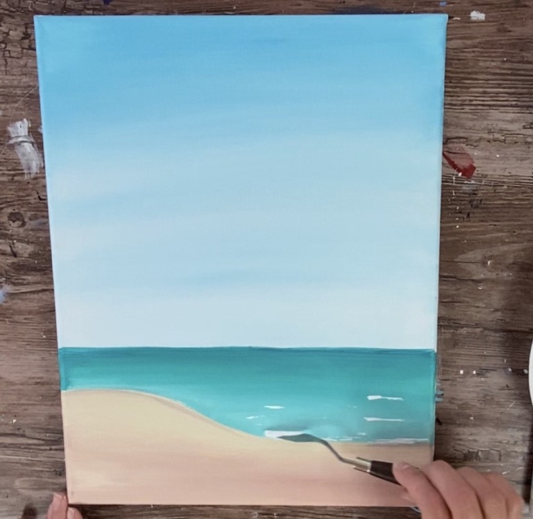 Lighthouse Beach Painting - Tracie Kiernan - Step By Step Painting