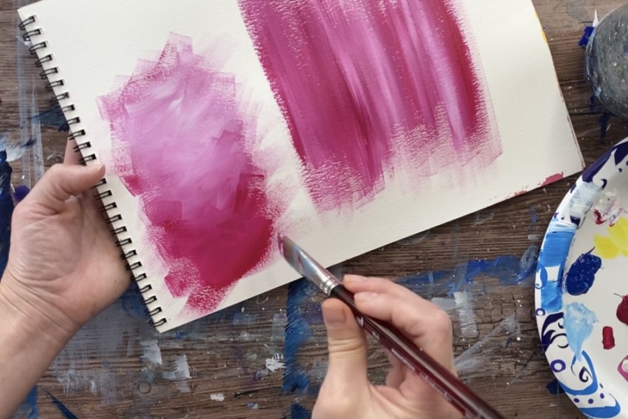 how to blend acrylic paint