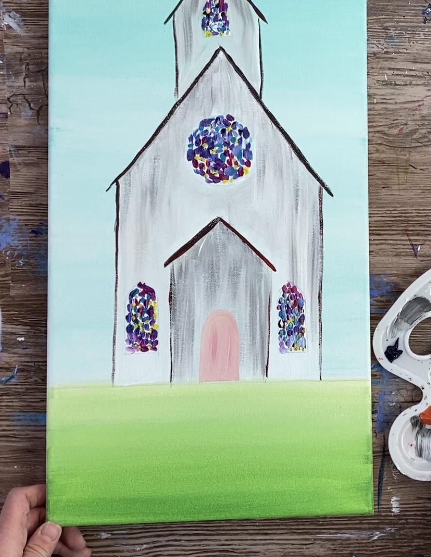 Church Painting - Step By Step Acrylic Online Tutorial For Beginners