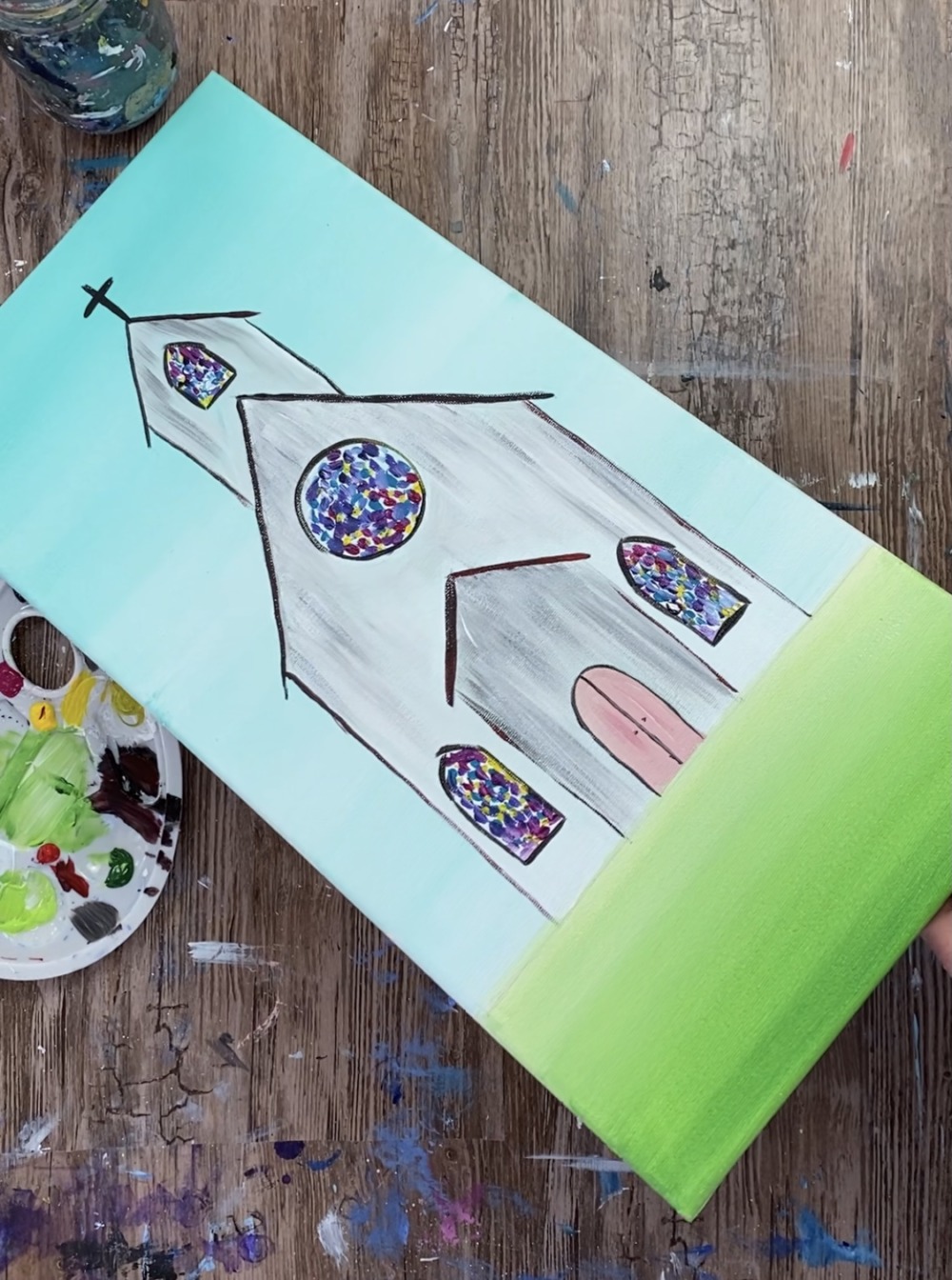 Church Painting - Step By Step Acrylic Online Tutorial For Beginners