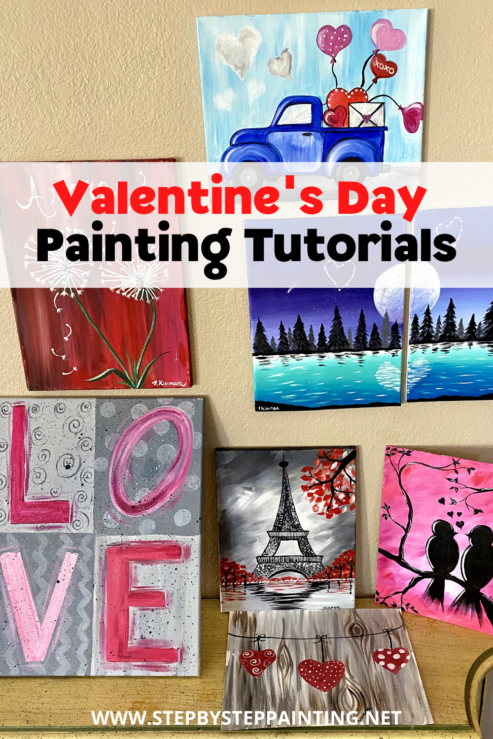 Valentines Day Step By Step Painting Tracie S Acrylic Painting Tutorials