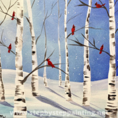 Cardinal Forest – Exclusive Painting Tutorial