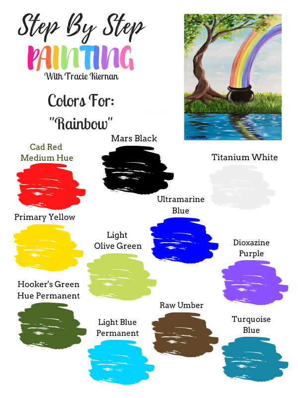 rainbow painting color palette