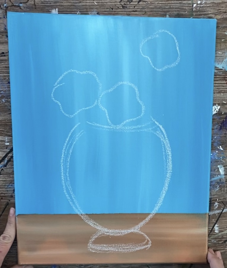 Flower Vase Painting - Step By Step Acrylic Painting Tutorial