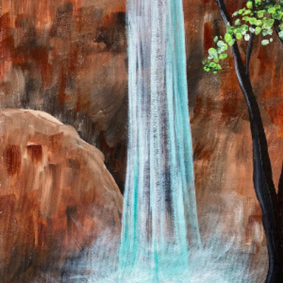 Havasu Falls Waterfall Painting Tutorial