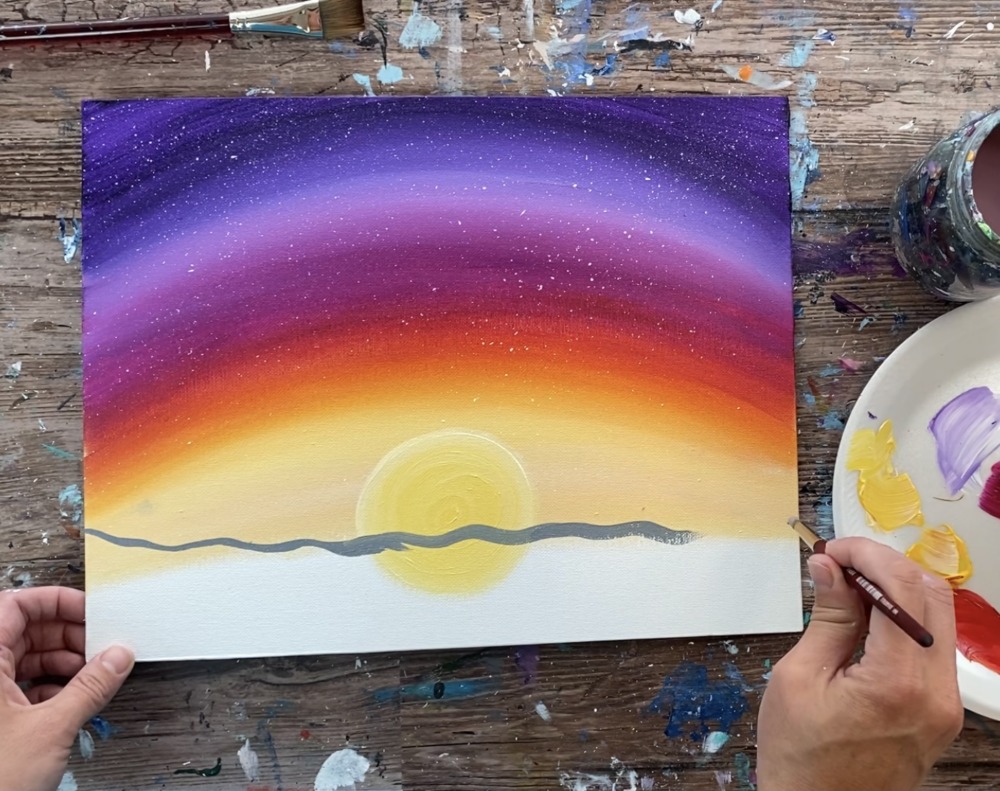 African Sunset Painting - Step By Step Painting Tutorial