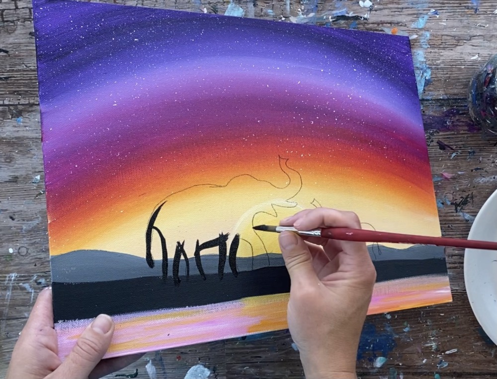 African Sunset Painting - Step By Step Painting Tutorial