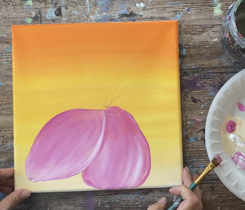Easy Simply Tropical Hibiscus Painting - Step By Step Acrylic Tutorial