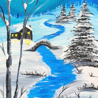 “Winter Wonderland” on Long Canvas